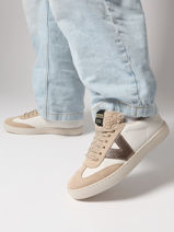 Sneakers Berlin Uit Leder Victoria Beige women 1126222-vue-porte